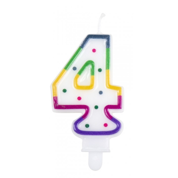 Pièce bougie en chiffre n°4