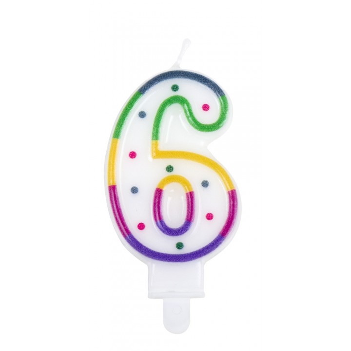 Pièce bougie en chiffre n°6