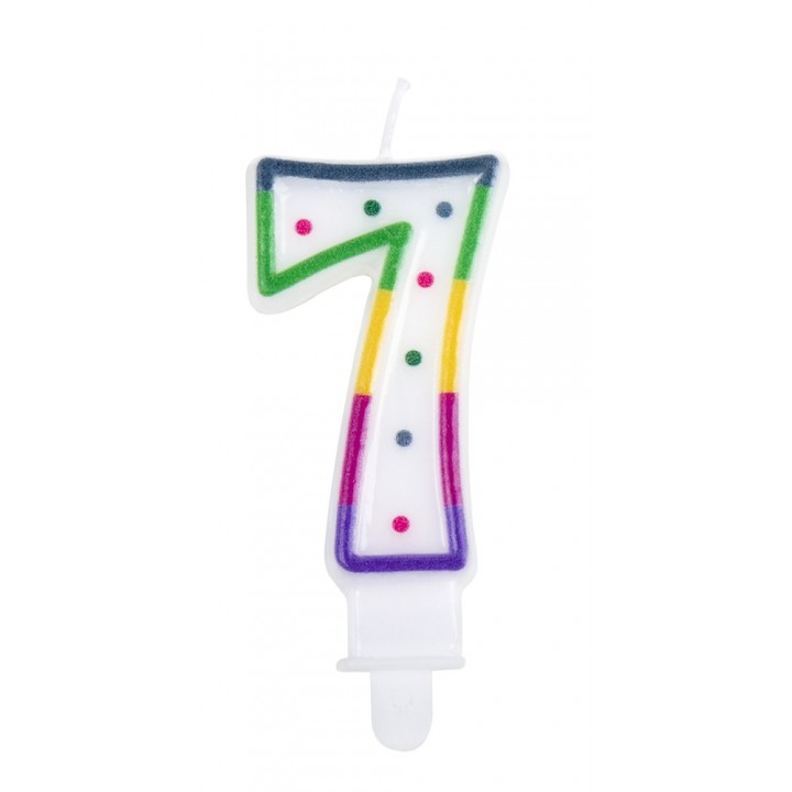 Pièce bougie en chiffre n°7