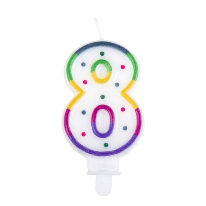 Pièce bougie en chiffre n°8