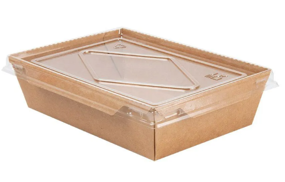 Lot barquette kraft fond noir 400ml par 10pcs