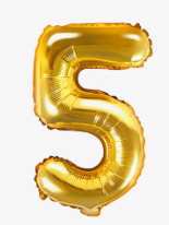 Pièce ballon chiffre n°5