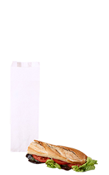 Paquet sachet sandwich blanc 10x30x6cm - 100pcs