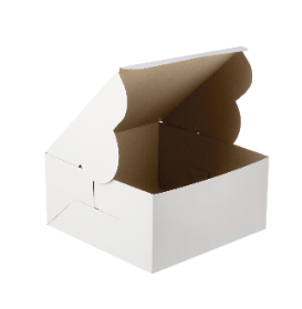 Pièce boite pâtisserie blanche 25x25x10cm