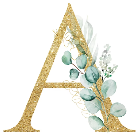 Pièce lettre dorée A