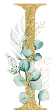 Pièce lettre dorée I