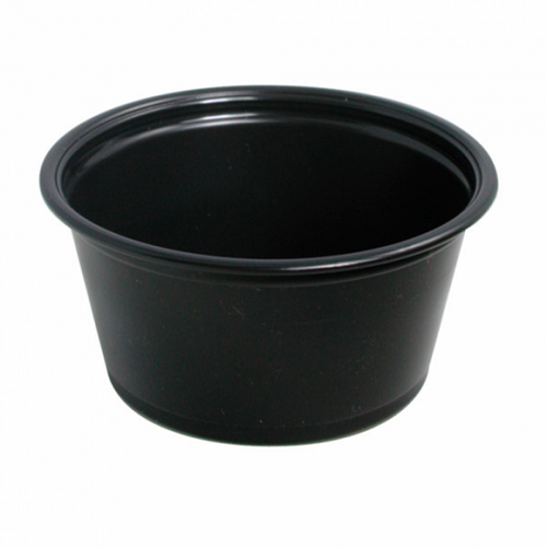 Paquet pot à sauce 3.25oz (96ml) noir - 100pcs