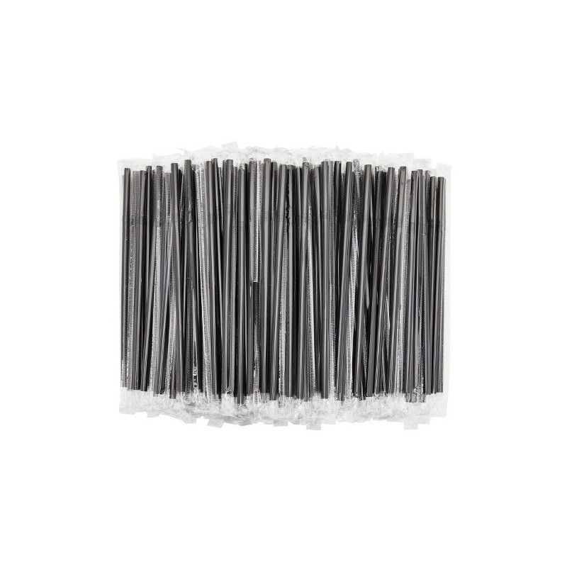 Paquet paille plastique noire bubble protégée par 100pcs