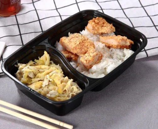 Pièce barquette noire 2 compartiments pm