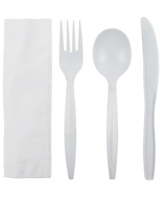 Paquet complet couvert blanc 4pcs par 10pcs