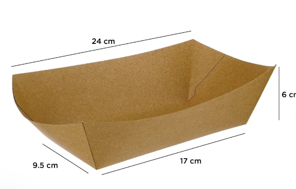 Pièce emballage kraft oval large par 10pcs (24x17x9,5x6)