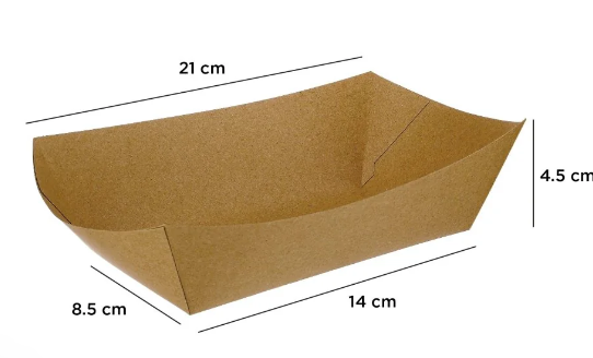 Pièce emballage kraft oval moyen par 10pcs (21x8,5x14x4,5)