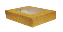 [BMAF13] Boite à gâteau blanche kraft avec fenetre 13*13cm /10pcs