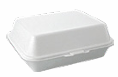 [033LB2] Boite burger poly avec couv 240*200*90mm/10pcs