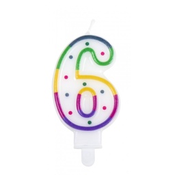 Pièce bougie en chiffre n°6