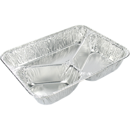 [8576] Lot barquette alu 3 compartiments + couvercle par 10pcs