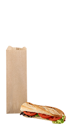 Paquet sachet sandwich kaki 10x30x6cm - 100pcs