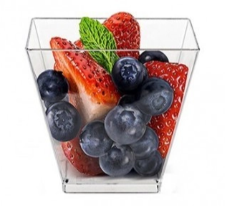 [451] Verrine carré avec couver. /par 10 pcs