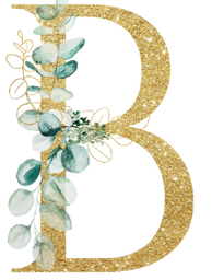 Pièce lettre dorée B