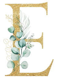 Pièce lettre dorée E