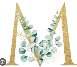 Pièce lettre dorée M