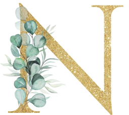 Pièce lettre dorée N