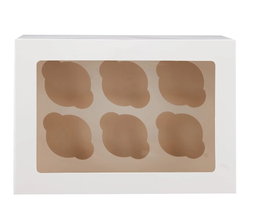 [HSMCCPB6W] Pièce boite cup cake 6pcs avec fenêtre