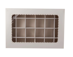 [HSMSB12PW] Pièce boite à gâteau 12pcs avec fenêtre