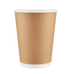 Paquet gobelet à café kraft 12oz - 25pcs avec couv