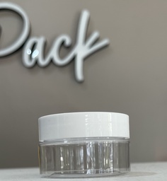 Pot crème plastique transparent 50g par 10pcs