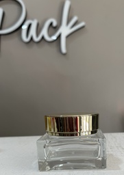 Pot crème en verre carré 50g par 10pcs