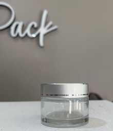 Pot crème en verre rond 50g par 10pcs