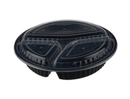 [BBRO483C300B] Pièce barquette ronde noire 3 comp par 10pcs