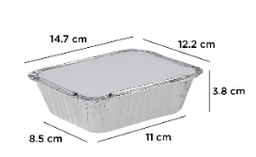 [8342] Lot barquette alu 500g + couvercle par 50pcs