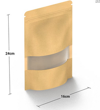 [HSMKZLB162'] Lot sachet zip kraft 400g/10pcs 16*24/4cm