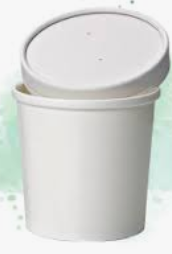 [SM-000015] Pot à soupe en carton blanc 16oz/473ml - 10pcs