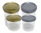 [ON4007] Pot verrine trans cristal 200ml avec couv. - 10pcs