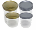 Pot verrine rond transp 250ml avec couv. / 10pcs