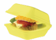 [033HB5Y] Boite burger poly jaune 127*127*68 mm/10pcs